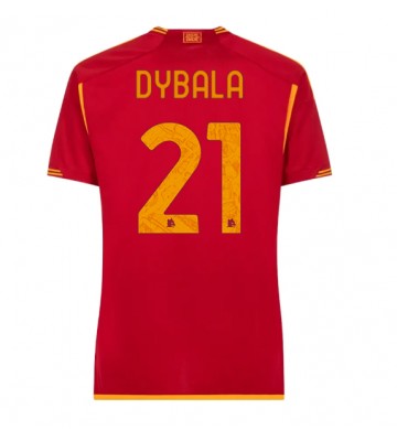 AS Roma Paulo Dybala #21 Hjemmedrakt Kvinner 2023-24 Kortermet